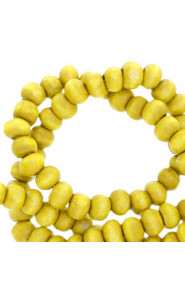 Make jewelry with a "Nature look" with these Wooden beads round 4mm Lemon yellow, combine them with other nature products such as leather and coconut beads and make the nicest combinations